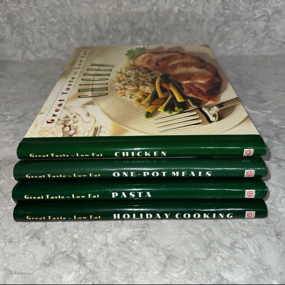 Time-Life Lot of Four “Great Taste-Low Fat” Spiral Cookbooks